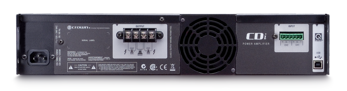 Crown Audio CDi 2000 2 Channel Power Amplifier