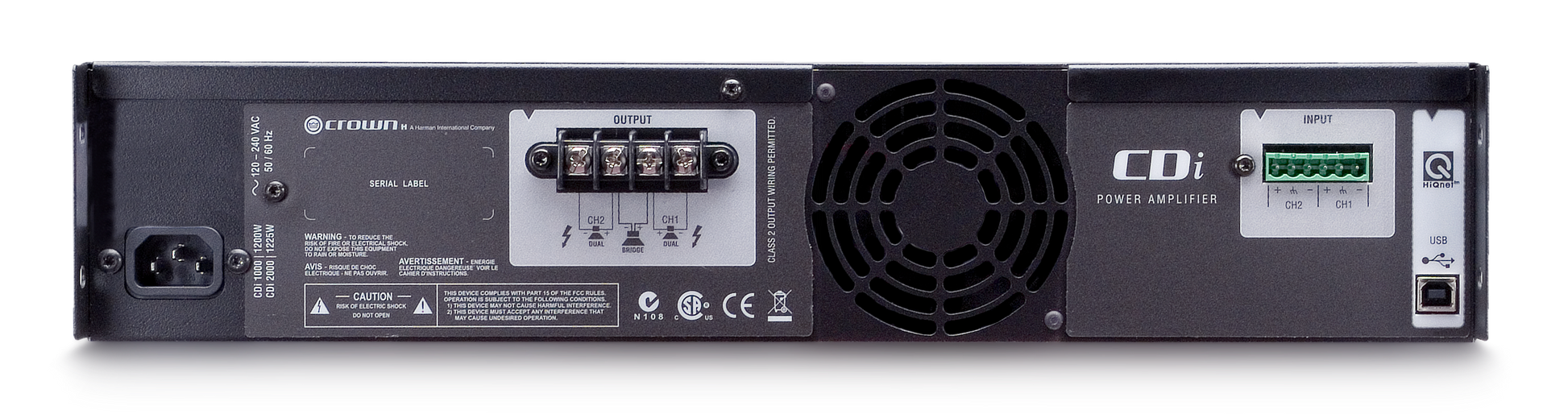 Crown Audio CDi 2000 2 Channel Power Amplifier
