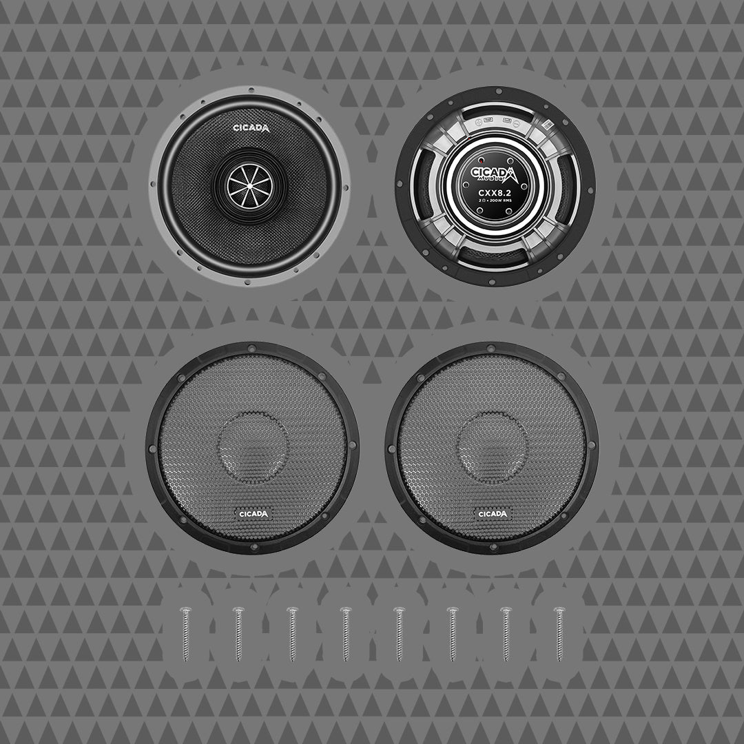 8-INCH PRO COAXIAL SPEAKERS – 2Ω