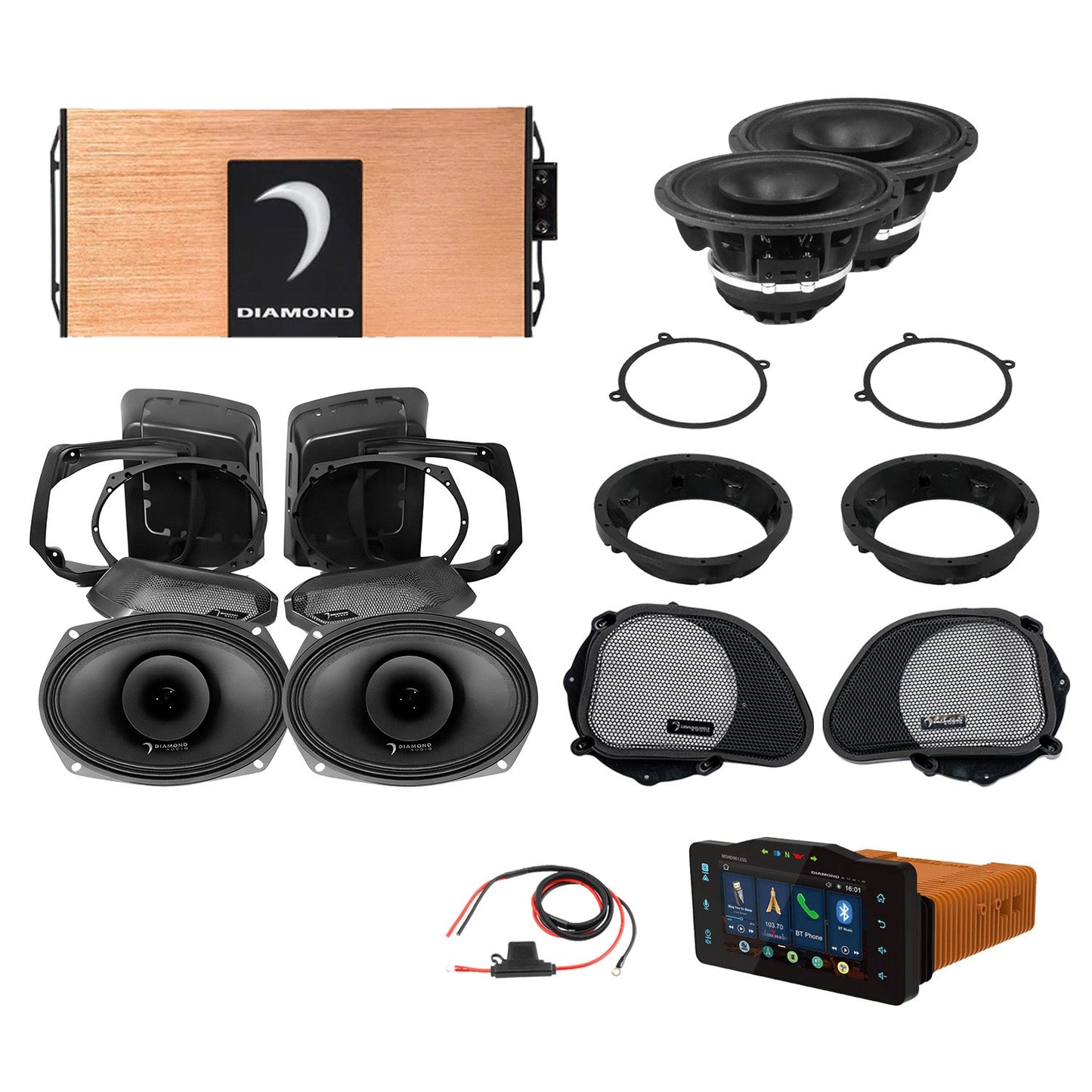 98 - 13 Harley Davidson® Road Glide 4-Speaker System - DA9813RGSP4R
