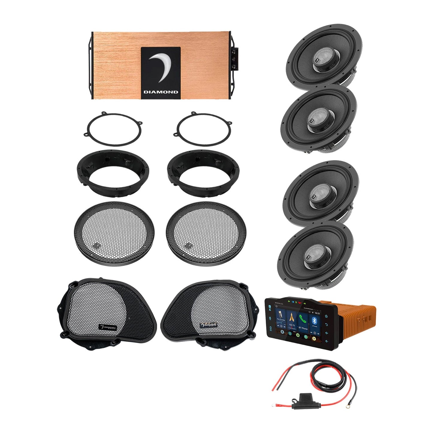 98 - 13 Harley Davidson® Road Glide 4-Speaker System - DA9813RGTP1R