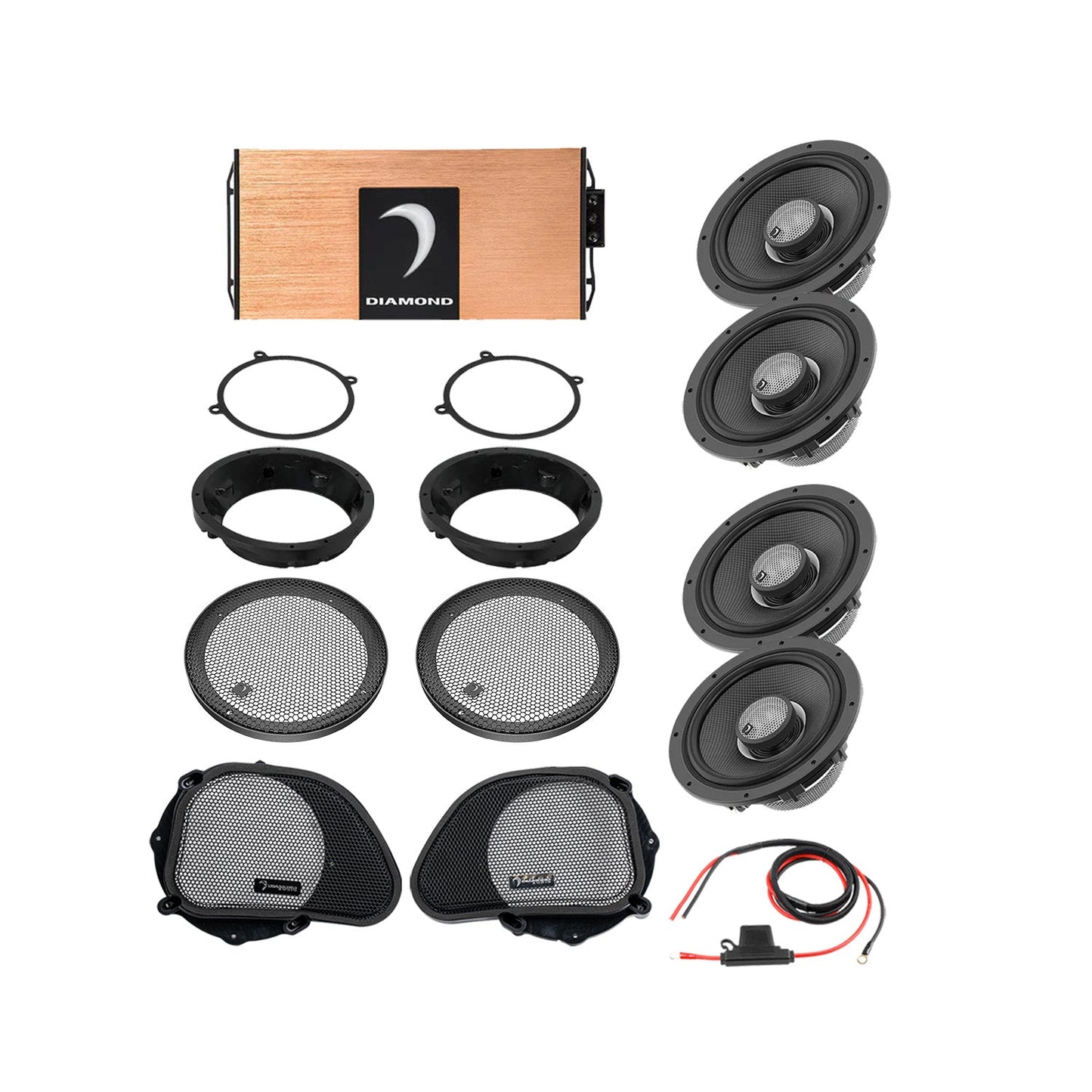 98 - 13 Harley Davidson® Road Glide 4-Speaker System - DA9813RGTP1