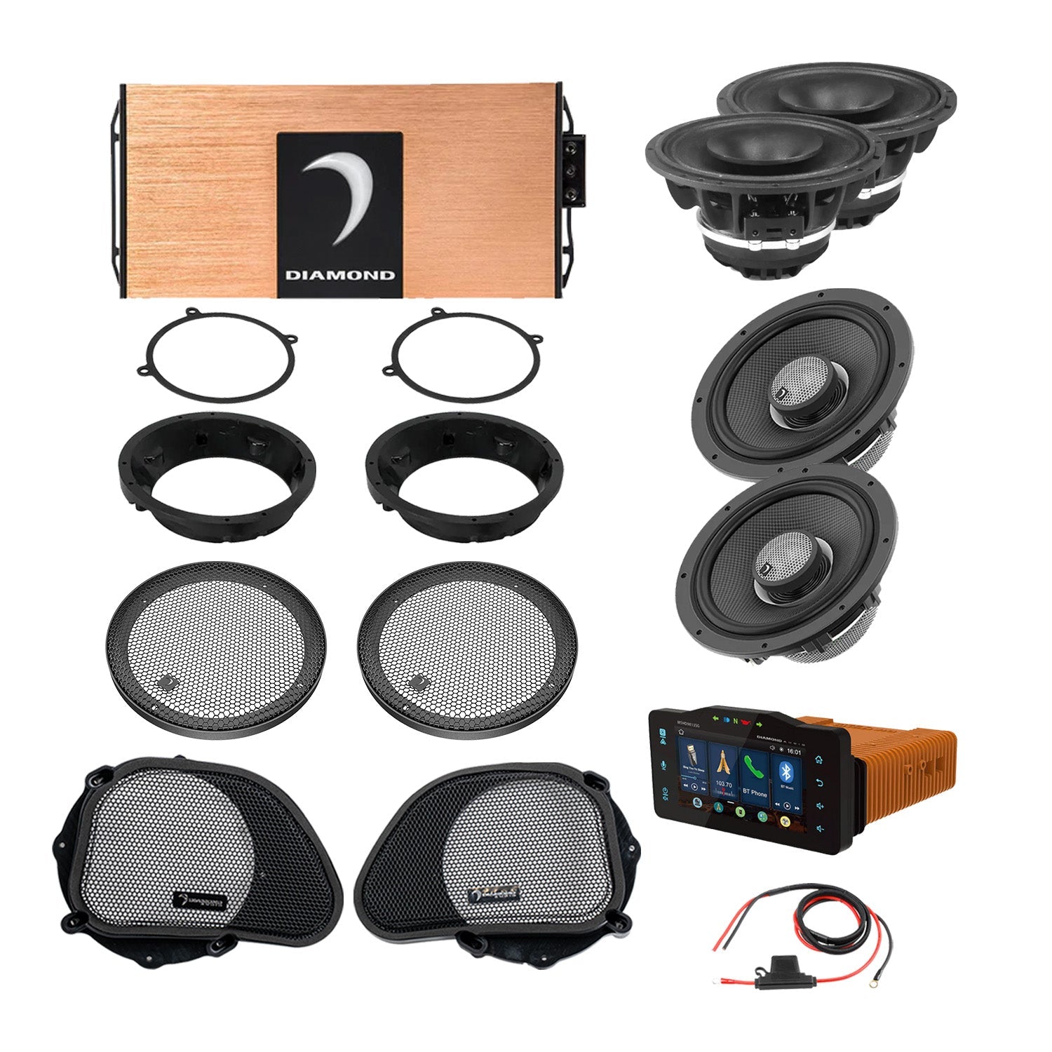 98 - 13 Harley Davidson® Road Glide 4-Speaker System - DA9813RGTP2R