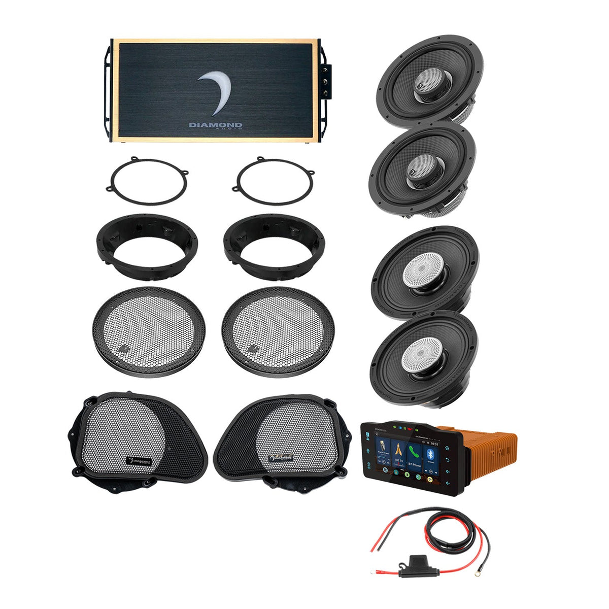 98 - 13 Harley Davidson® Road Glide 4-Speaker System - DA9813RGTP3R
