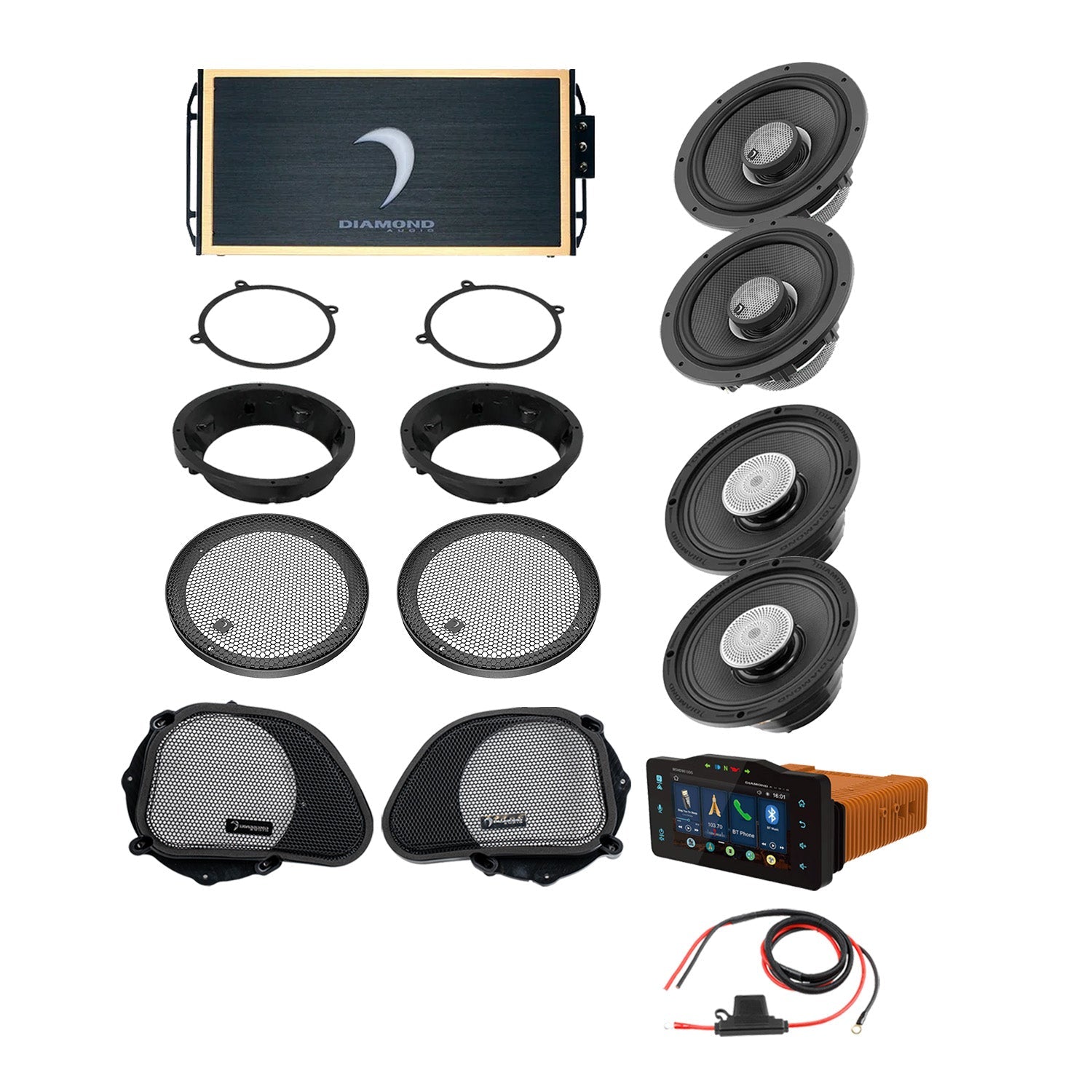 98 - 13 Harley Davidson® Road Glide 4-Speaker System - DA9813RGTP3R