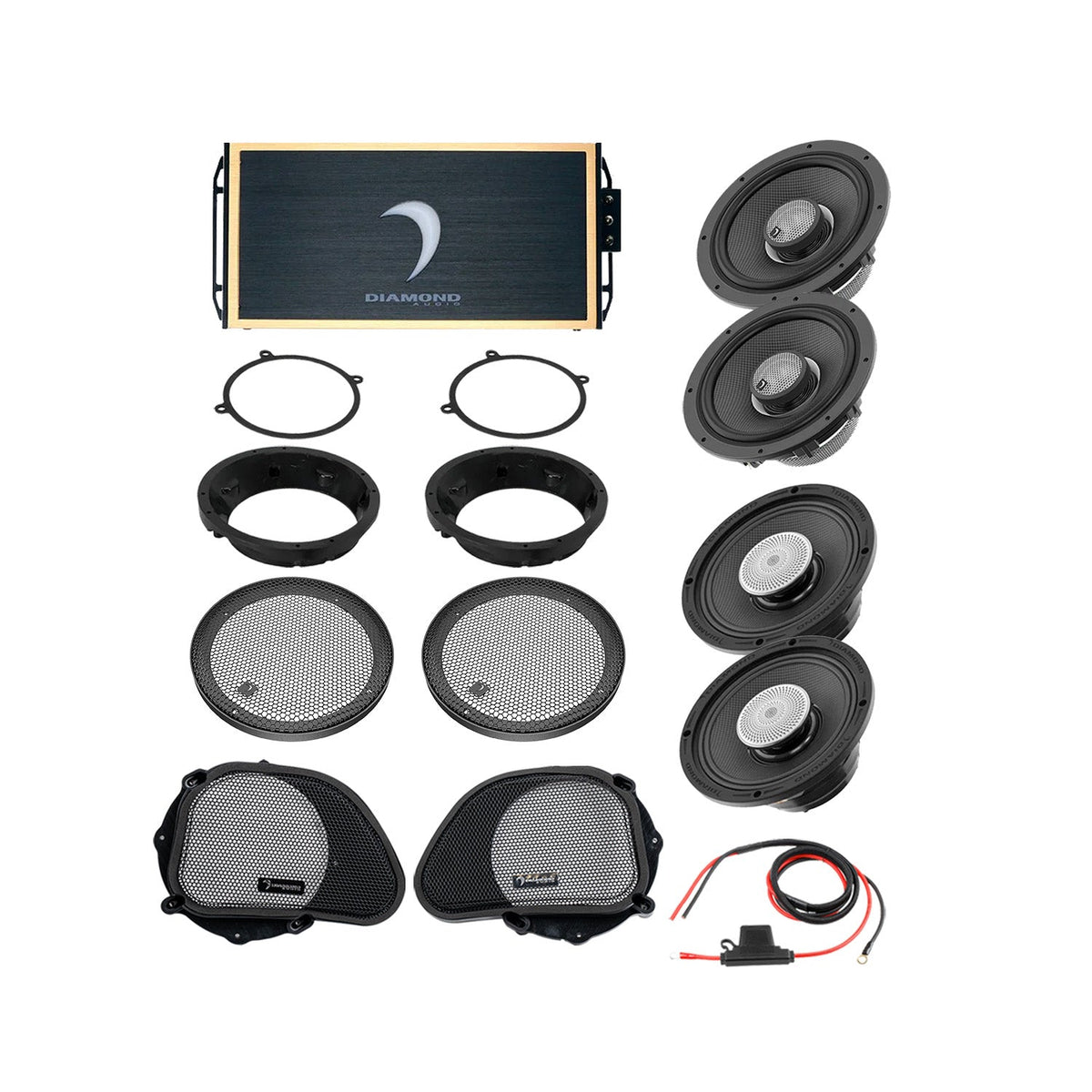 98 - 13 Harley Davidson® Road Glide 4-Speaker System - DA9813RGTP3