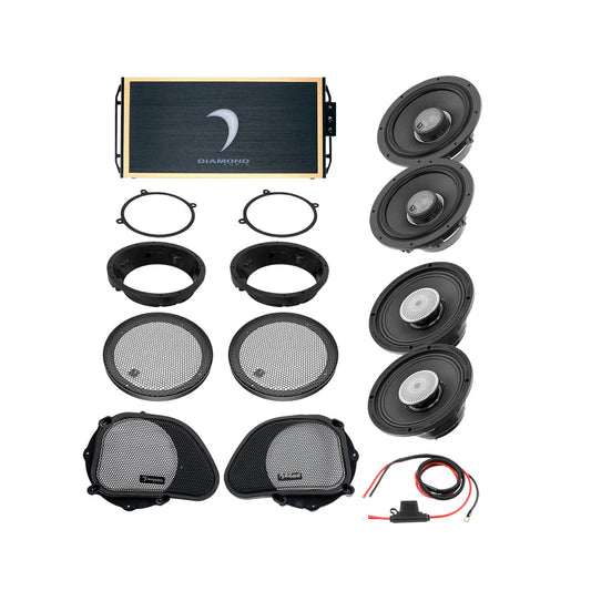 98 - 13 Harley Davidson® Road Glide 4-Speaker System - DA9813RGTP3