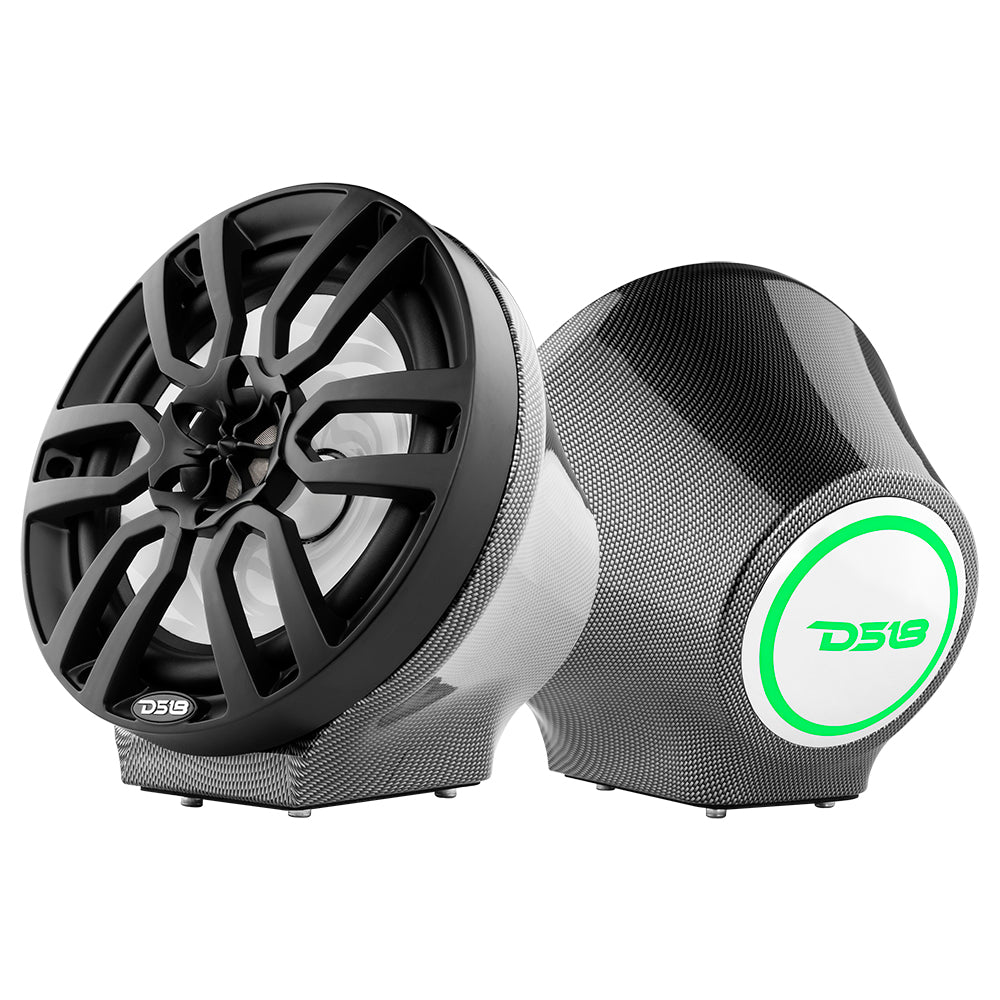 8” Universal Flat Mount Kick Panel Speaker Pod – Jet Skis, Jeeps, Motorcycles – RGB LED Lights