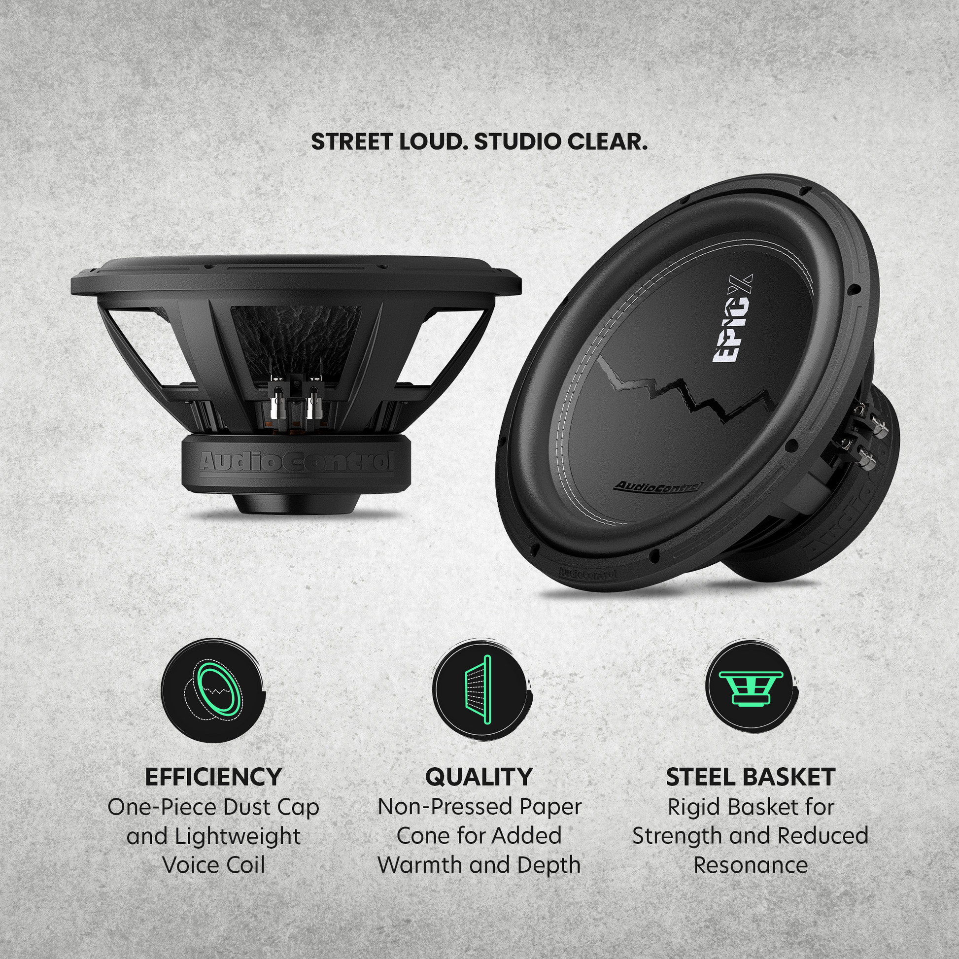 EPICX Series 12" Dual Voice Coil Subwoofer, 500W RMS, Dual 2/4 Ohms