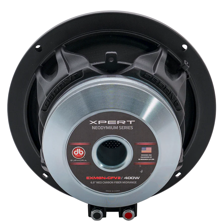 DB Drive Euphoria XPERT EXM6N-CFV2 : 6.5 in. NEO Carbon Fiber Midrange (sold as single)