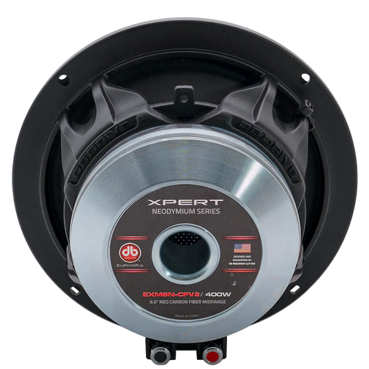 DB Drive Euphoria XPERT EXM6N-CFV2 : 6.5 in. NEO Carbon Fiber Midrange (sold as single)