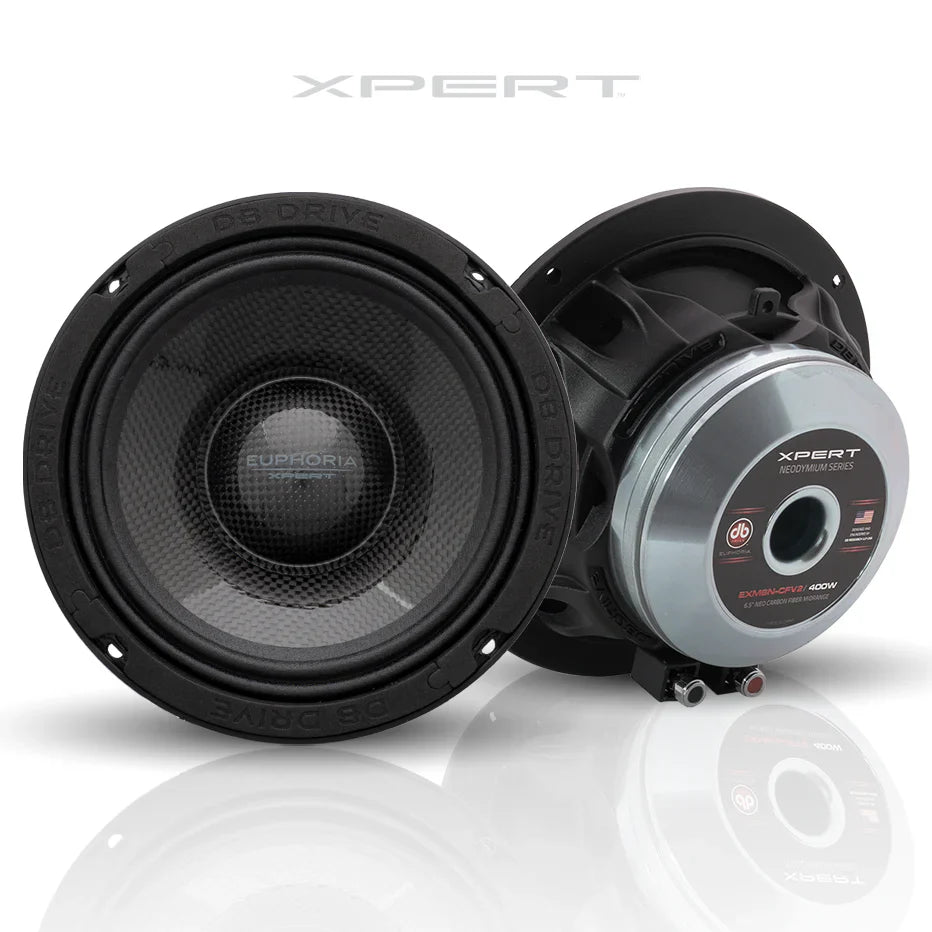 DB Drive Euphoria XPERT EXM6N-CFV2 : 6.5 in. NEO Carbon Fiber Midrange (sold as single)
