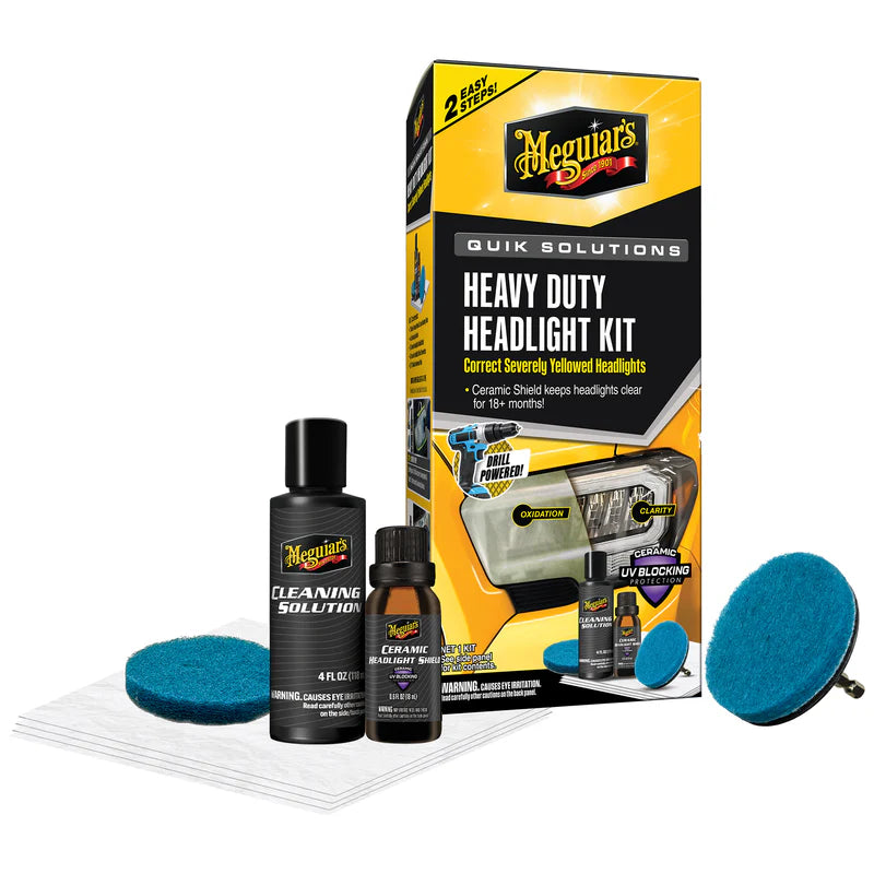 Meguiar's Quik Solutions Heavy Duty Headlight Kit, G55265 MEGG55265