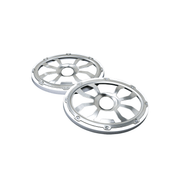 6"x 9" Flush Mount Speaker Grills Brushed Aluminum/White (Pair) - HXM69FGW