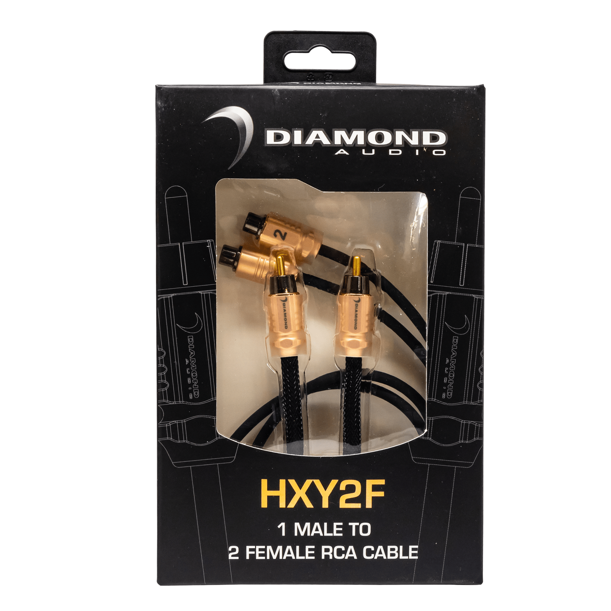 One Male to two Female RCA Y Cable - HXY2F
