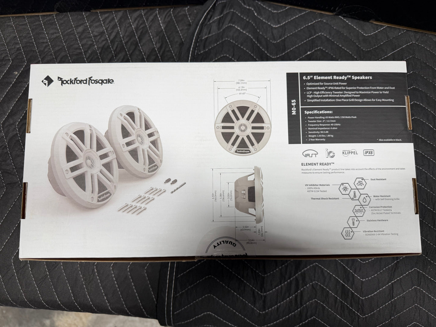 Rockford Fosgate Marine Speakers M0-65 (OPEN BOX)