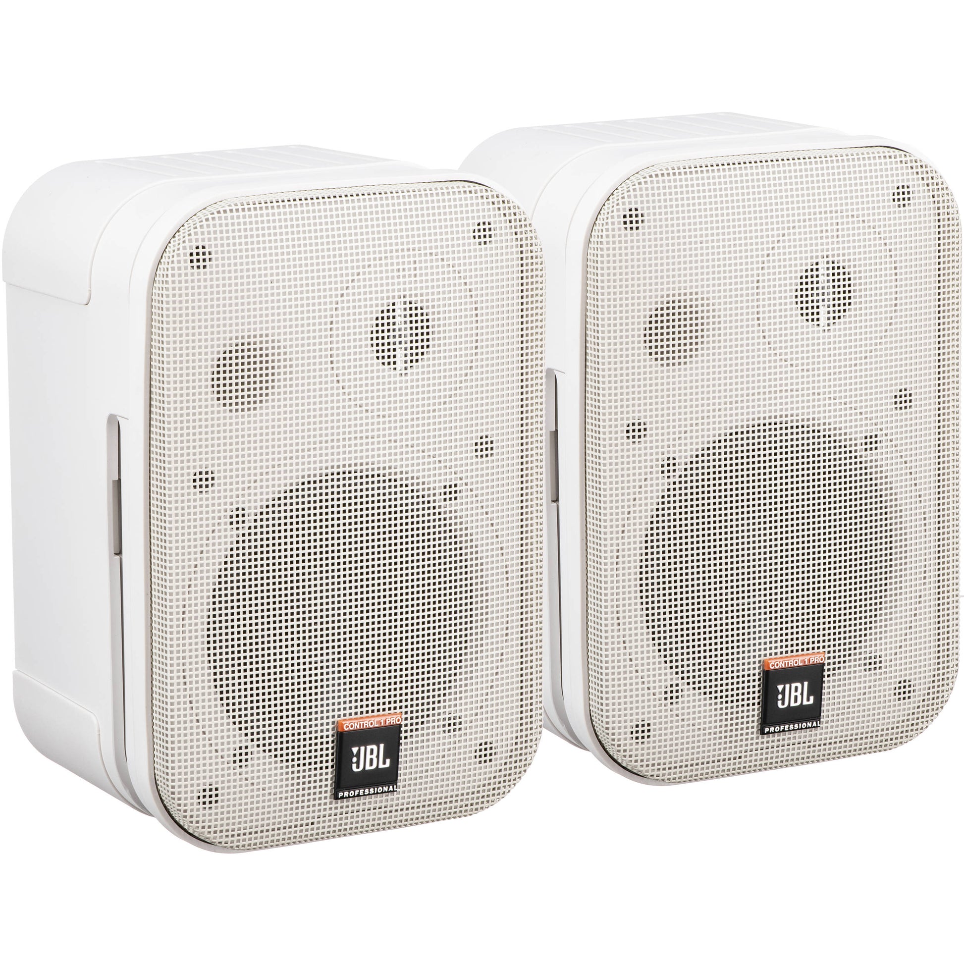 JBL Control 1 Pro - 5\" Two-Way Professional Compact Loudspeaker (Pair, White)