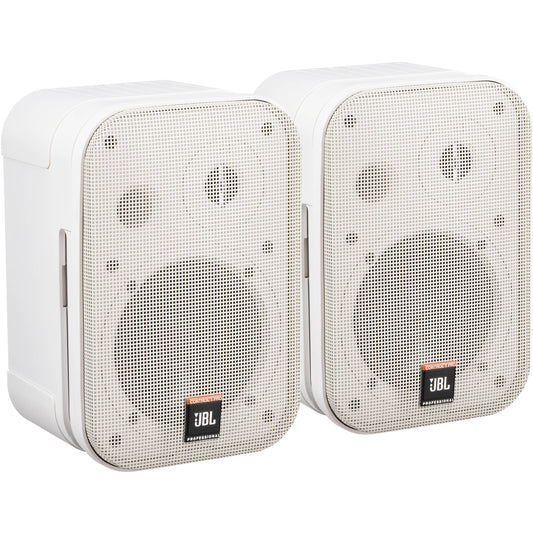 JBL Control 1 Pro - 5\" Two-Way Professional Compact Loudspeaker (Pair, White)