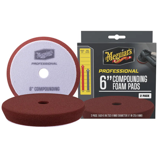 Meguiar's 6 inch Compounding Foam Pads, M6CFP2 MEGM6CFP2