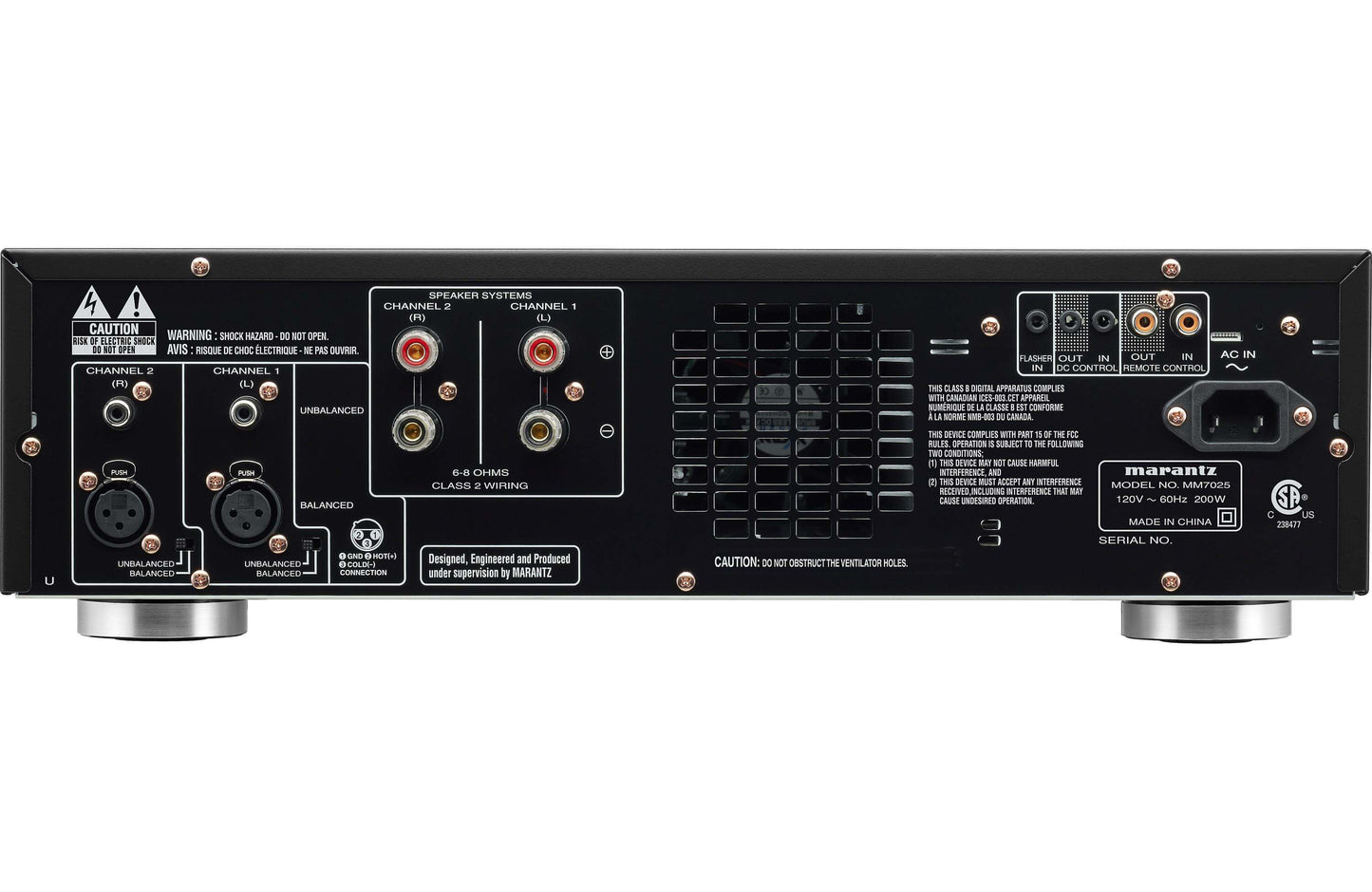 Marantz MM7025 2 Channel Home Theater Power Amplifier