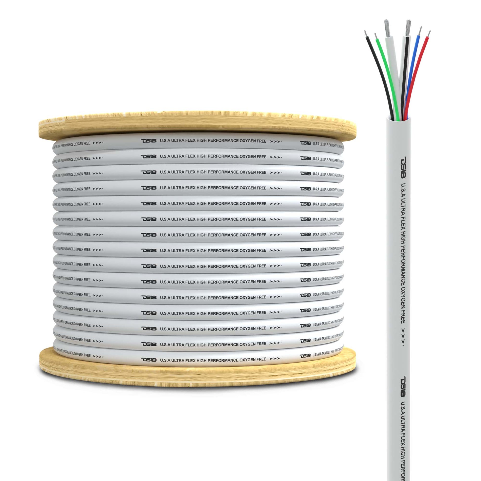 Marine Tinned OFC 18-GA Rgb Wires with 12-GA Speaker Wires 100 Feet