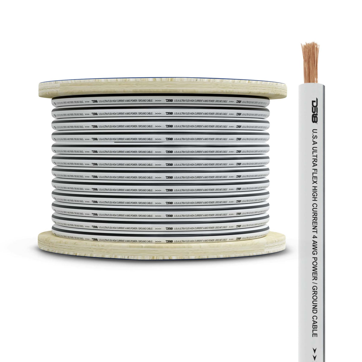 4-GA Marine Grade Tinned 100% Copper OFC Ground Wire -50 Feet