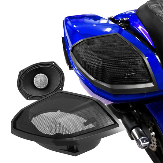 2024+ Harley Davidson Cut In Speaker Lid Kit with MS692NEO2 Speakers (2Ω) - MS692NEO2LK24