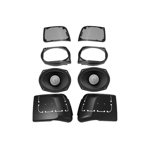 2014-2023 Harley Davidson Cut In Speaker Lid Kit with MS692NEO4 (4Ω) - MS692NEO4LK