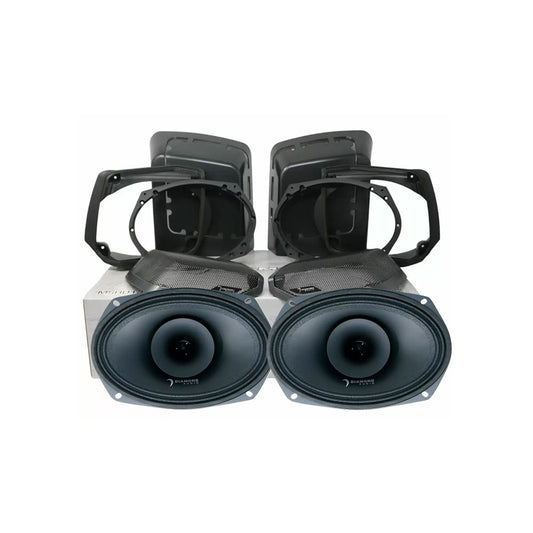 1998-2013 Harley Davidson® Cut-In Lid Kit with MP694 Speakers (4Ω) - MSMP694LK13