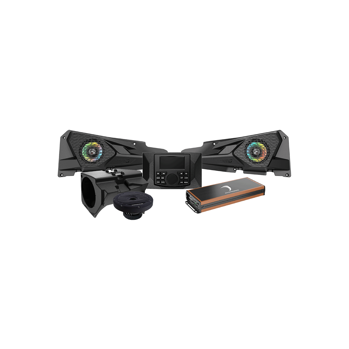 2014+ RZR Audio System Kit - 6.5" Speaker, Amp, Media Player & Subwoofer - MSRZRKD22
