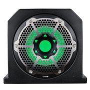 Dual 10" Marine Subwoofer Enclosure with 10" Passive Radiator and LED RGB Lights 350 Watts Rms 4-Ohm (NXL-10SUB Included)