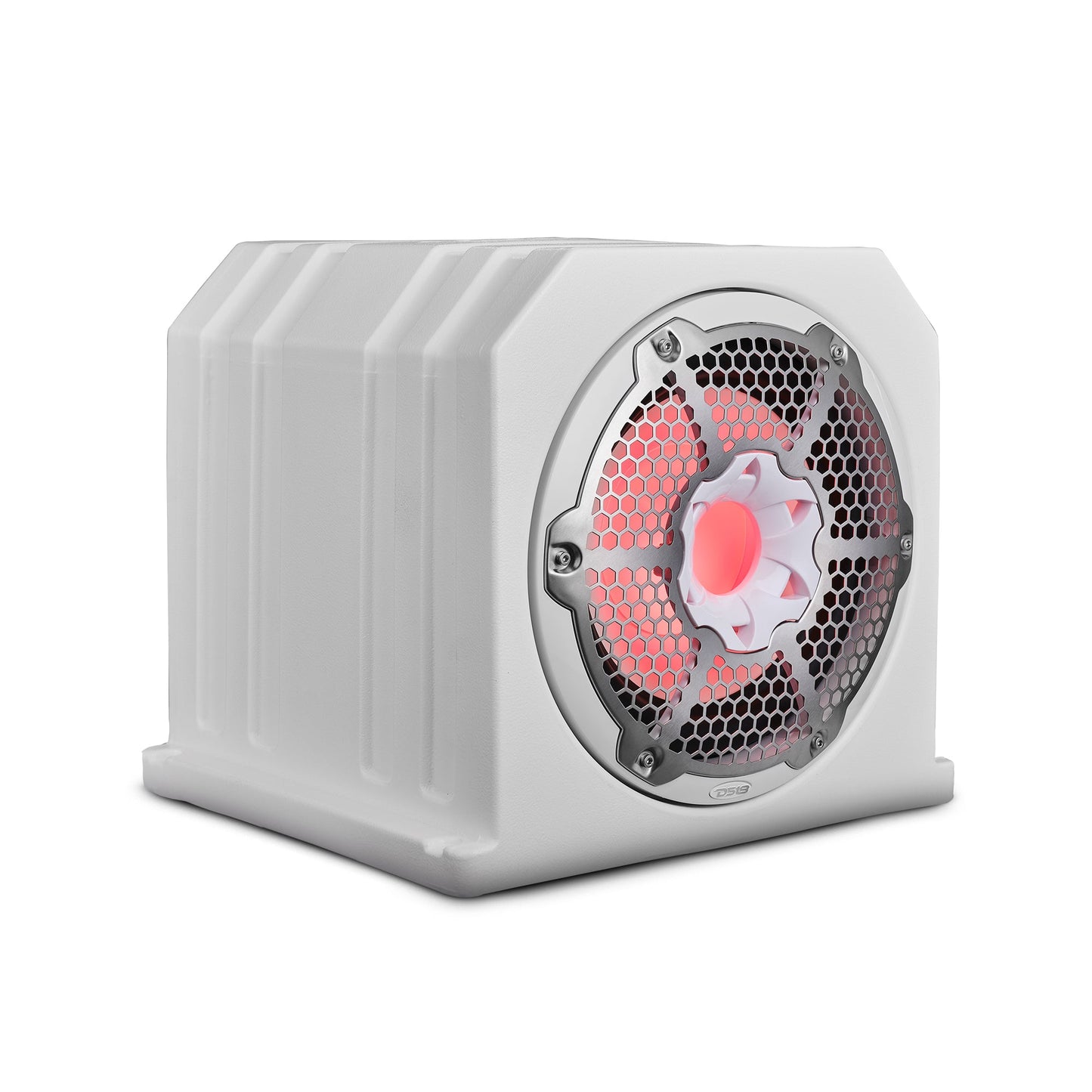Dual 10" Marine Subwoofer Enclosure with 10" Passive Radiator and LED RGB Lights 350 Watts Rms 4-Ohm (NXL-10SUB Included)