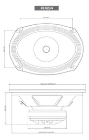 6"x 9" PRO Series 2-Way Full-Range Coax Horn Speakers - PH694