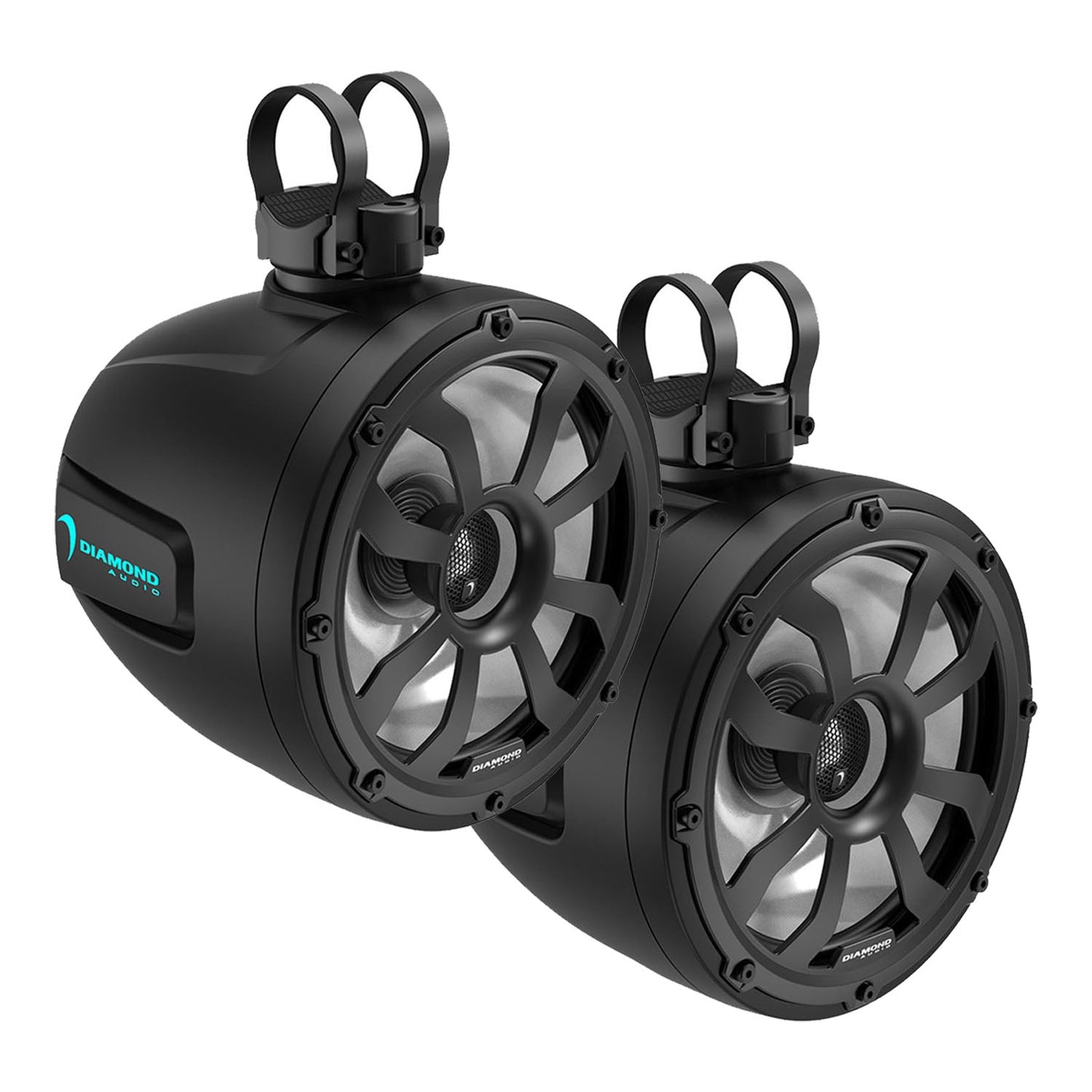 10" 2-Way Marine Tower Speaker w/Titanium Dome Tweeter (Black) - POD10F4B