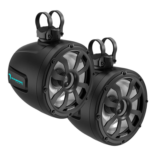 10" 2-Way Marine Tower Speaker w/Titanium Dome Tweeter (Black) - POD10F4B