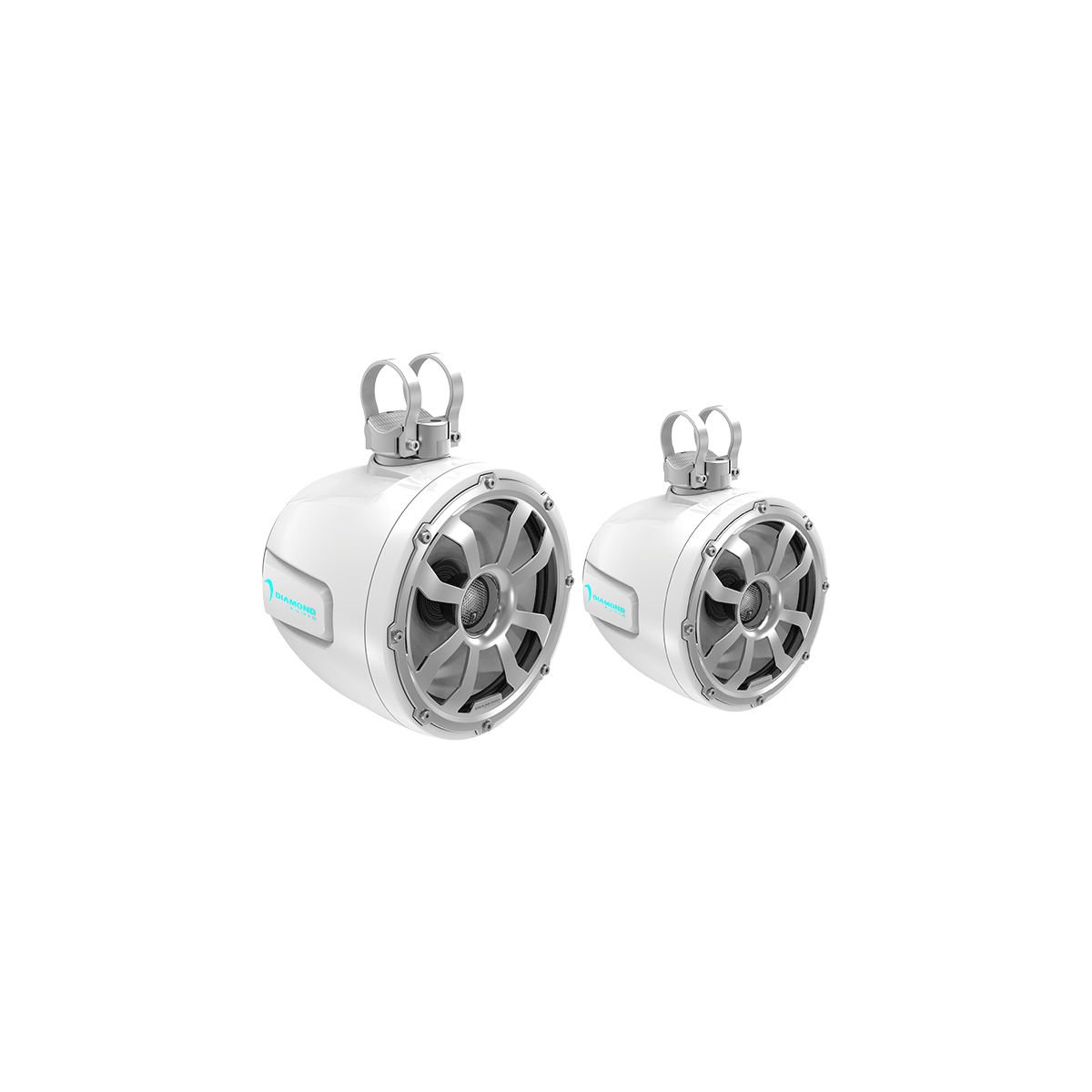 6.5" 2-Way Marine Tower Speaker w/Titanium Dome Tweeter (White) - POD65F4W