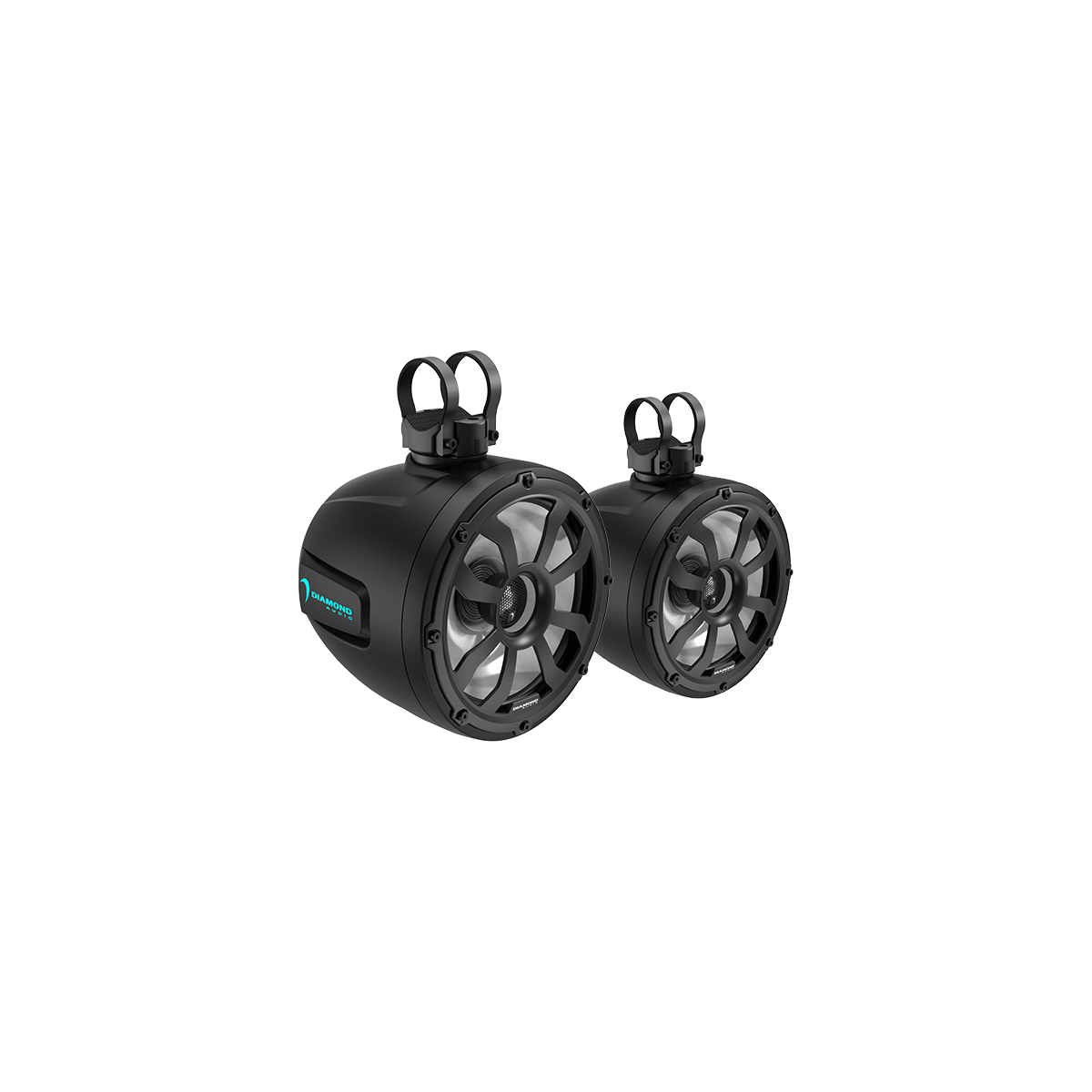 8" 2-Way Marine Tower Speaker w/Titanium Dome Tweeter (Black) - POD8F4B