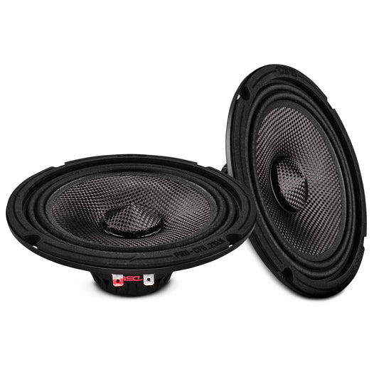 6.5” Slim Motorcycle & Motorsports Loudspeaker With Neodymium Magnet and Water Resistant Carbon Fiber Cone | 2-Ohm 150W RMS