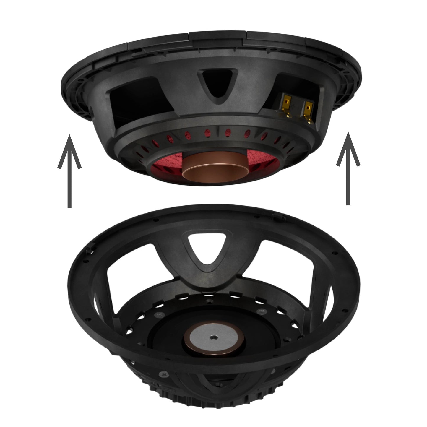 PROJECT360 6.5” High-Sensitivity Mid-High Loudspeaker With Neodymium Magnet - 350W RMS 4-Ohm - Rotating Recone Design For Quick Repair