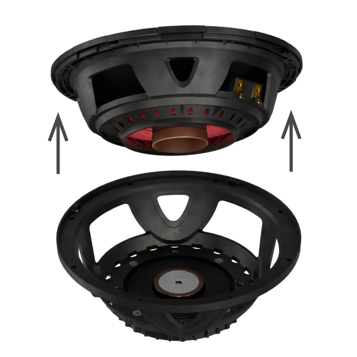 PROJECT360 6.5” High-Sensitivity Mid-High Loudspeaker With Neodymium Magnet - 350W RMS 4-Ohm - Rotating Recone Design For Quick Repair