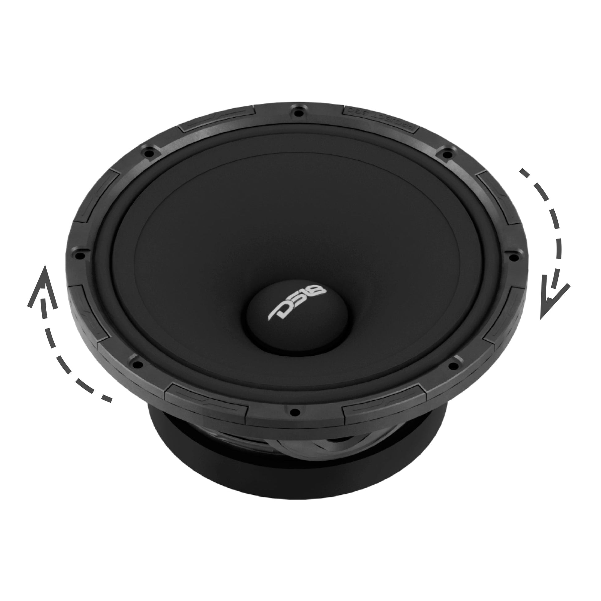 PROJECT360 8” High-Sensitivity Mid-High Loudspeaker - 300W RMS 4-Ohm - Rotating Recone Design For Quick Repair