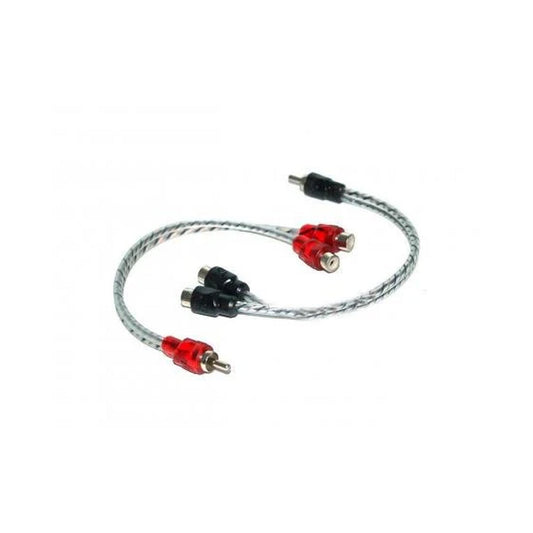 1 Male To 2 Female HED Series Twisted RCA Y Splitter (Pair) - RHY2F