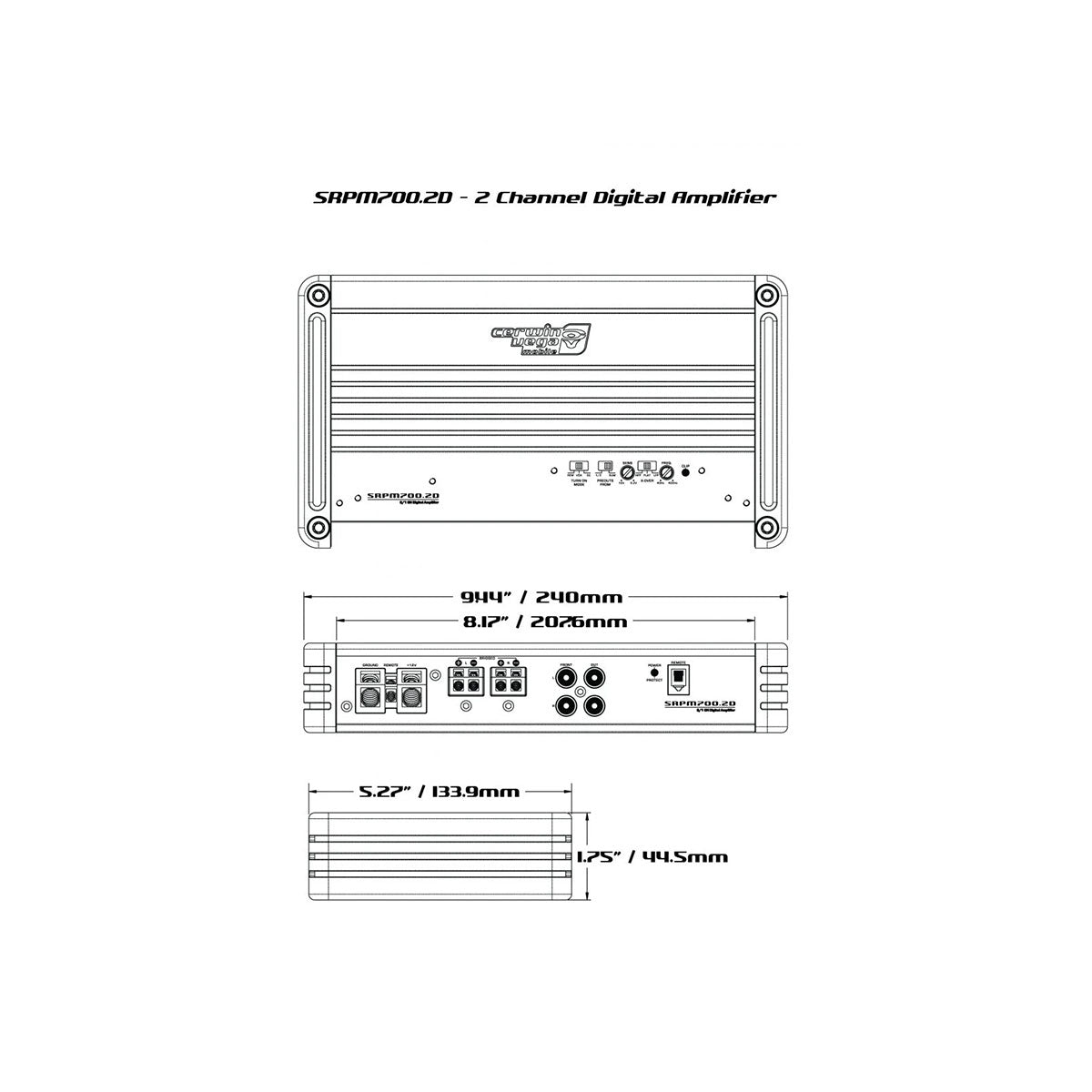 2-Channel SRPM Stroker Full Range Class-D Amplifier - SRPM700.2D