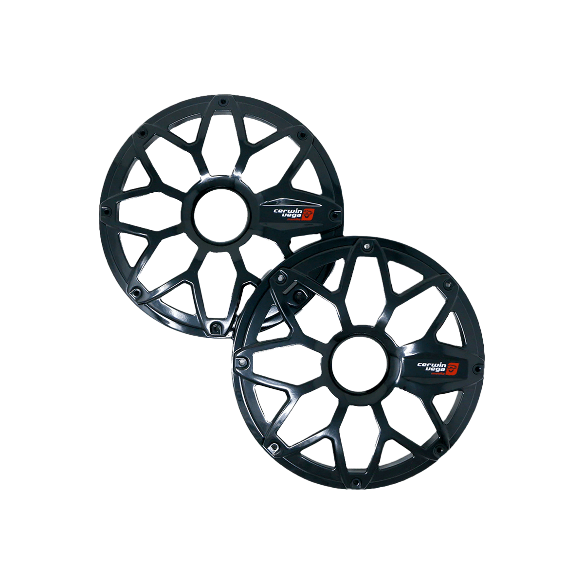 8" RPM Stroker Flush Mount Speaker Grill, Black (Pair) - SM8FBB