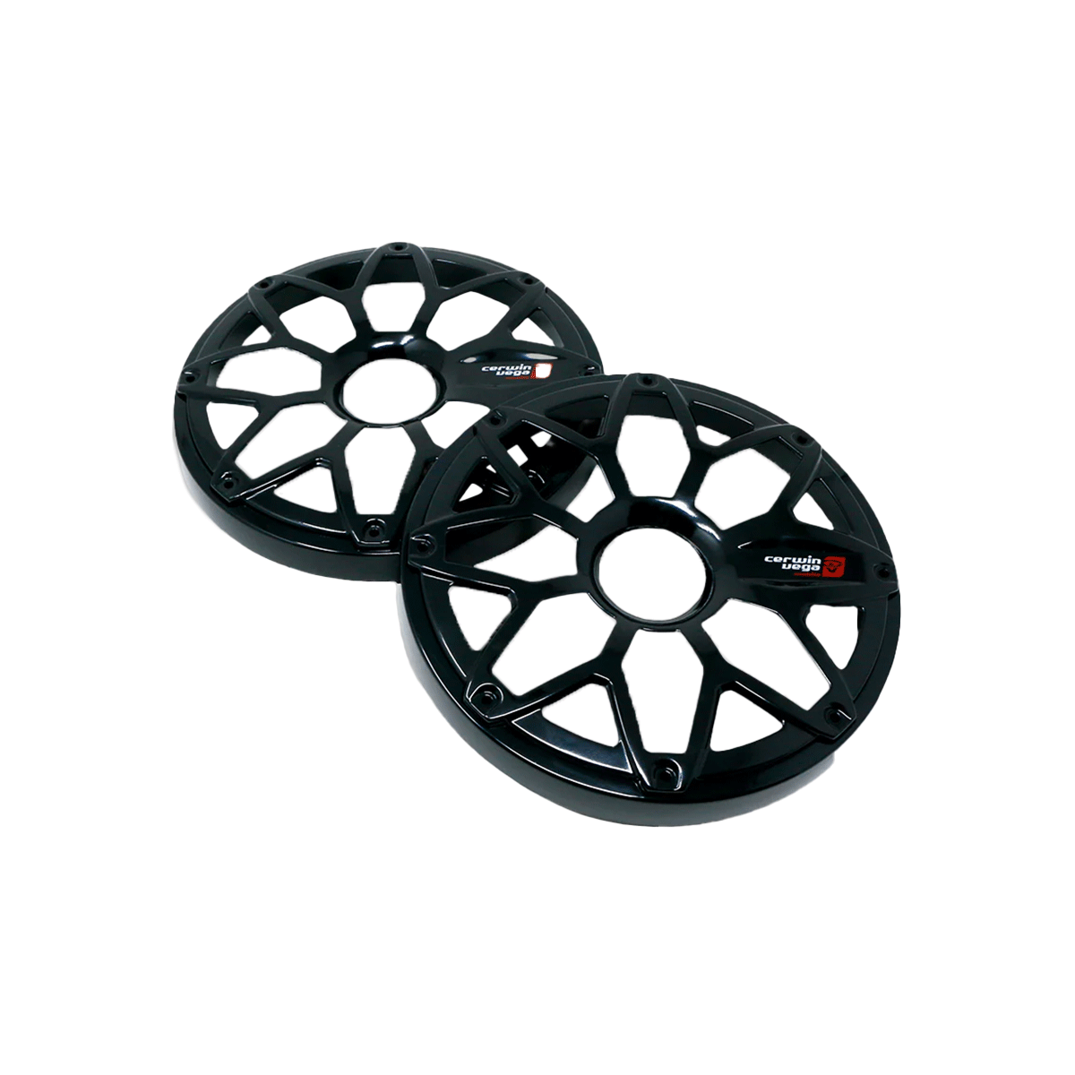 6.5" RPM Stroker Flush Mount Speaker Grill, Black (Pair) - SM65FBB