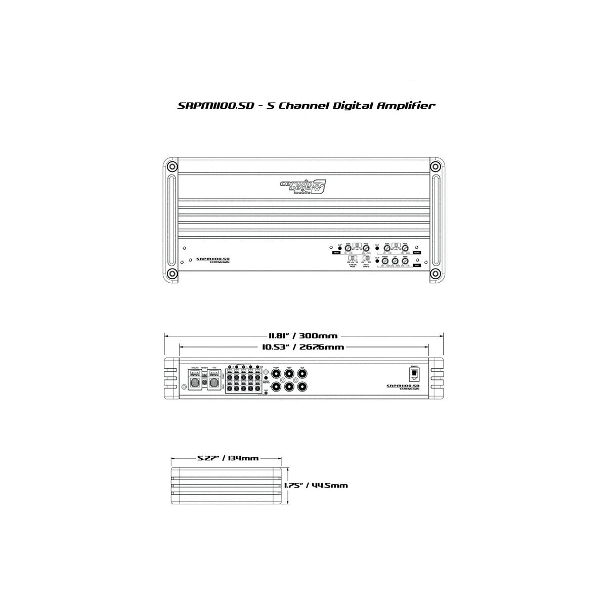 5-Channel SRPM Stroker Full Range Class-D Amplifier - SRPM1100.5D
