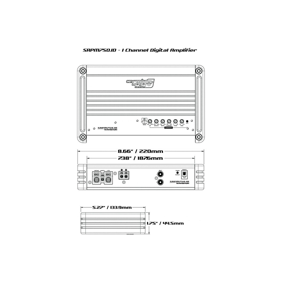 1-Channel SRPM Stroker Class-D Monoblock Amplifier - SRPM750.1D