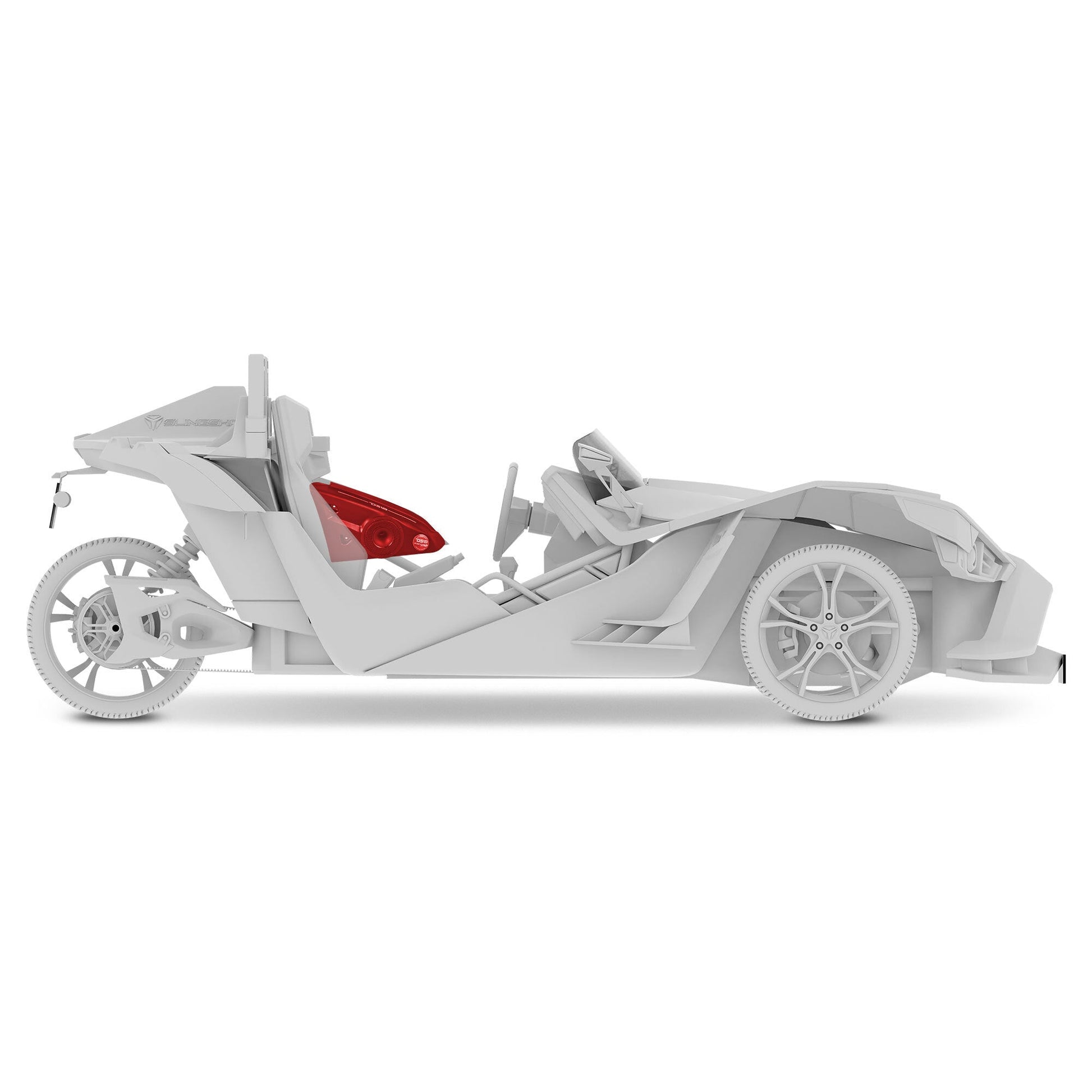 Polaris Slingshot Inside Armrest Speaker Panels Loaded | 2 x PRO-HY6.4MSL and Digital LED Lights | 2015 - Current