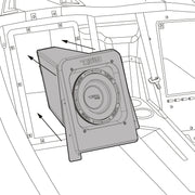 Polaris Slingshot Loaded Rear Sealed 10" Subwoofer Enclosure | Fits Either Passenger or Driver Side | 2015 - Current
