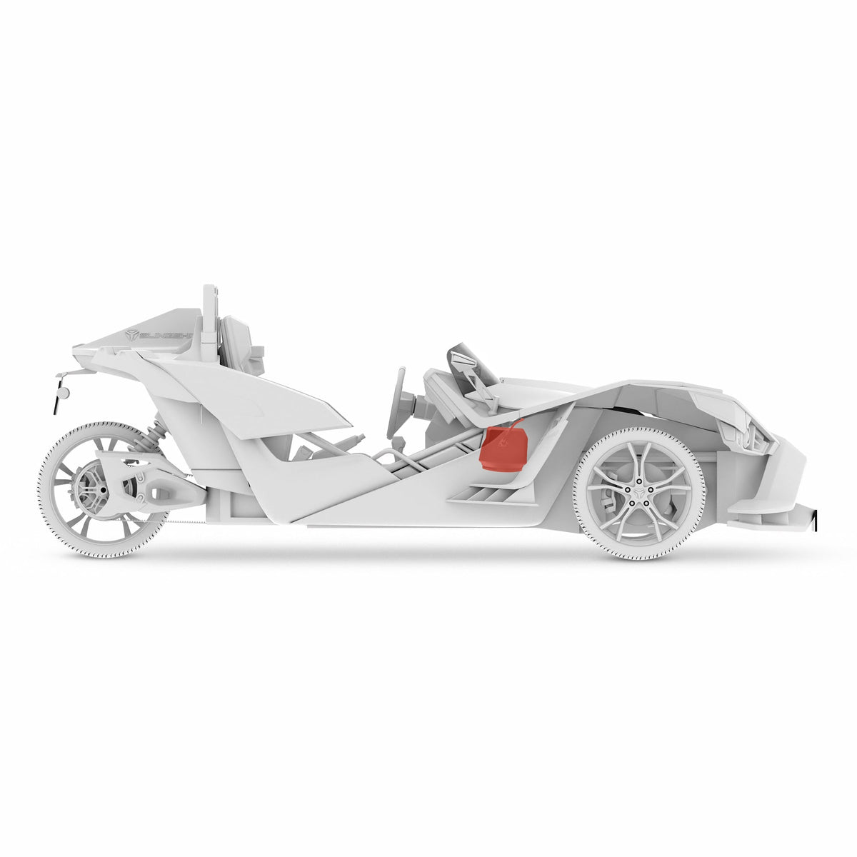 Polaris Slingshot Under Dash Empty Enclosure fits 2 x 6.5" Subwoofers | 2015 - 2019